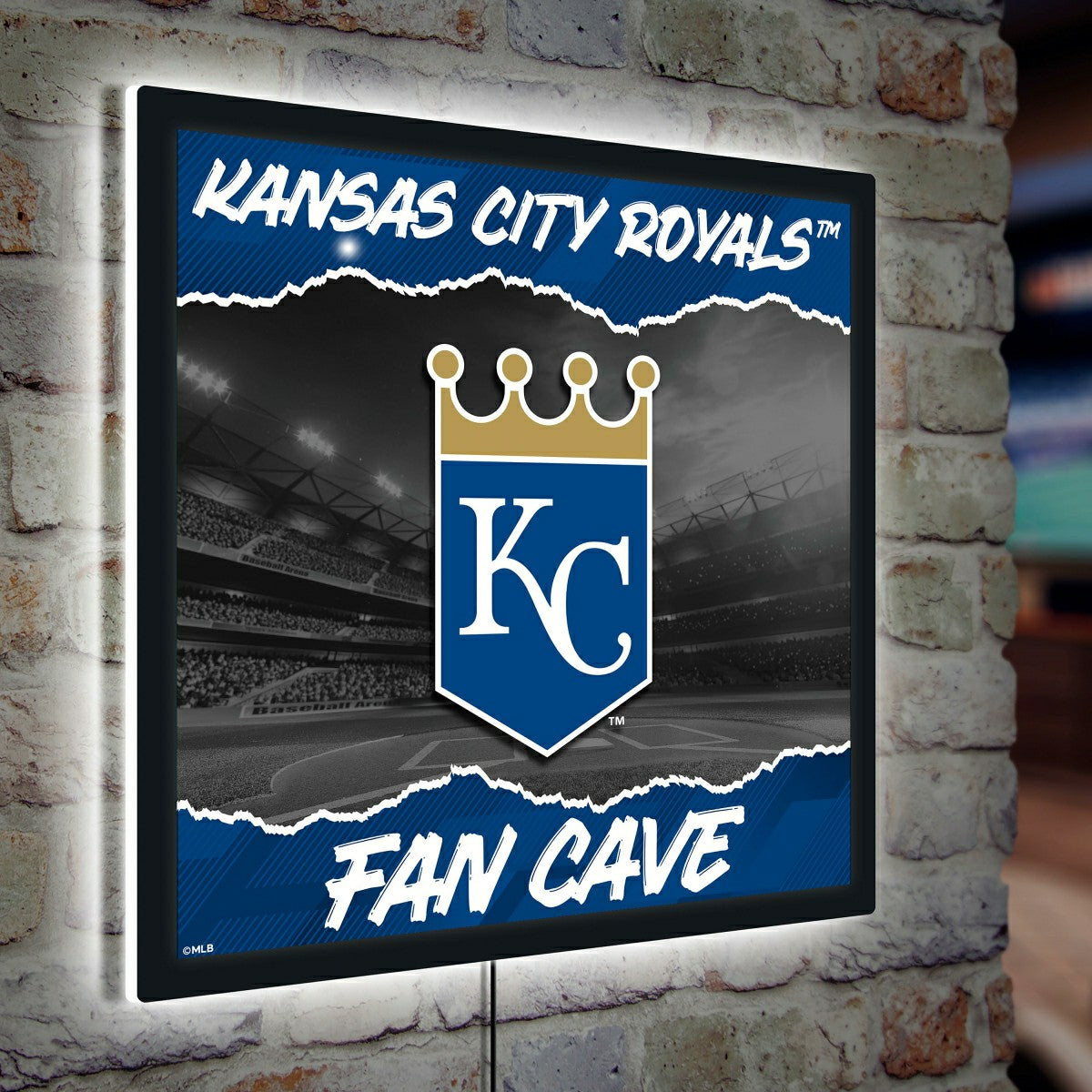 Kansas City Royals 23"H x 23"L LED Wall Decor, Edgelite, Square - MLB Home