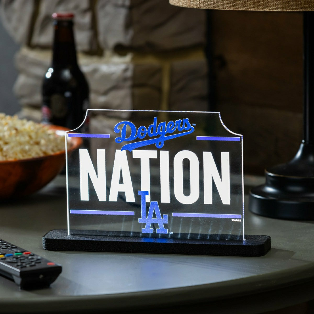 Los Angeles Dodgers Baseball Rectangle Desklite LED Decor - MLB Home