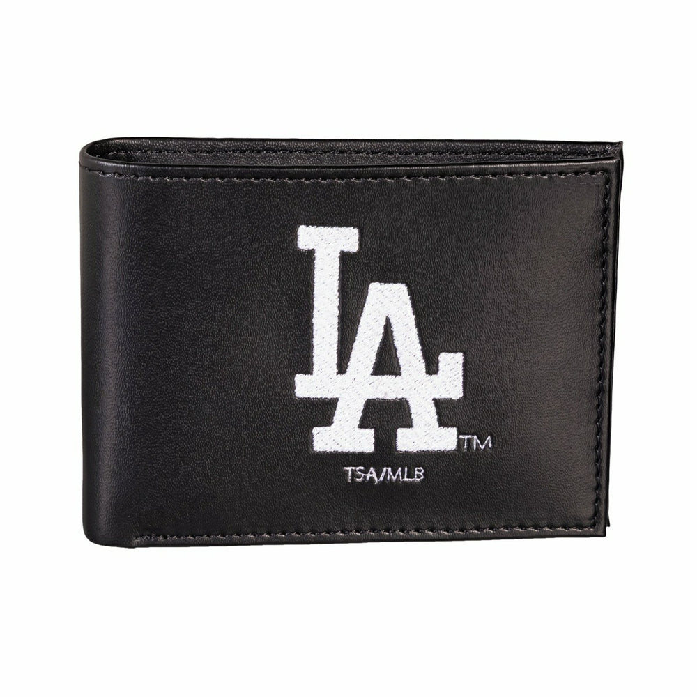Los Angeles Dodgers Black Bi-Fold Embroidered Wallet w/ RFID Blocking - MLB Home