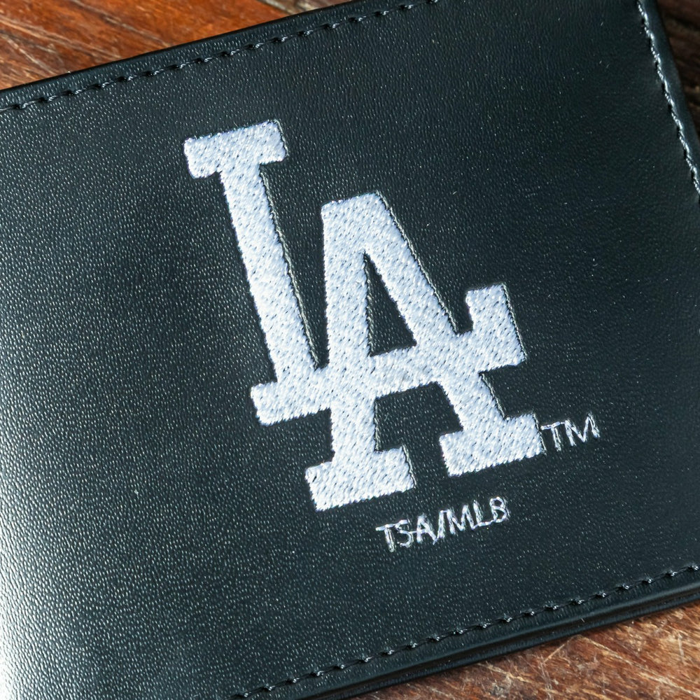 Los Angeles Dodgers Black Bi-Fold Embroidered Wallet w/ RFID Blocking - MLB Home