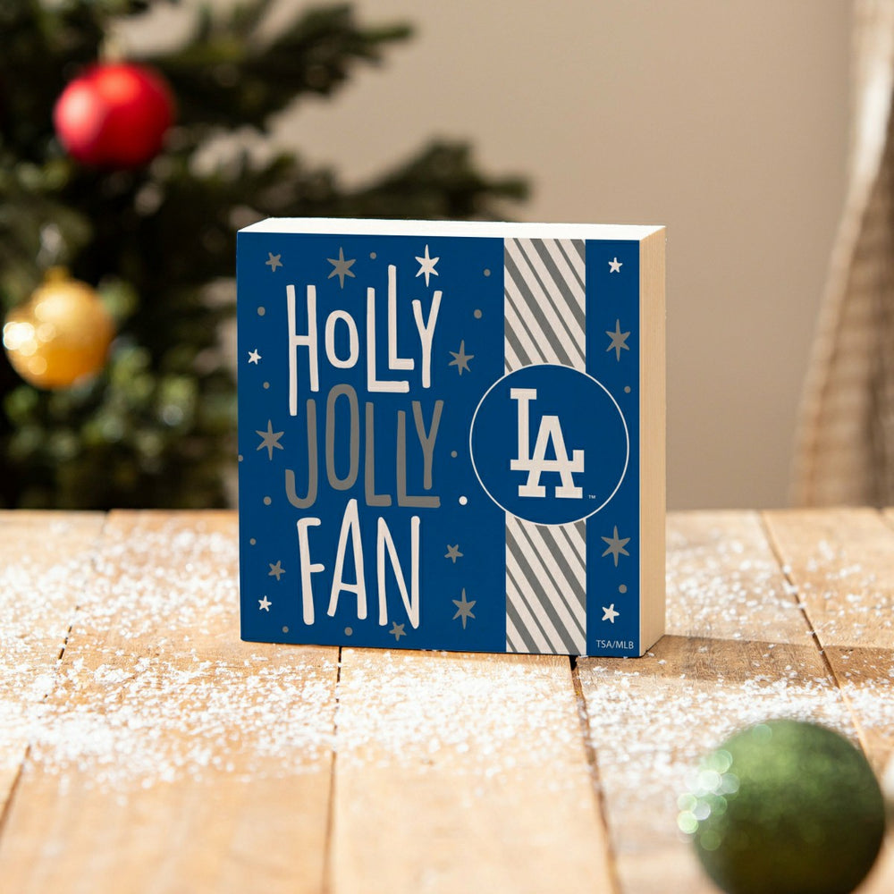 Los Angeles Dodgers Block, Holiday, 6x6 - MLB Home