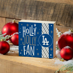 Los Angeles Dodgers Block, Holiday, 6x6 - MLB Home