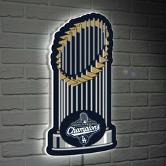 Los Angeles Dodgers, World Series 2025 LED Wall Decor, Edgelite, Shape - MLB