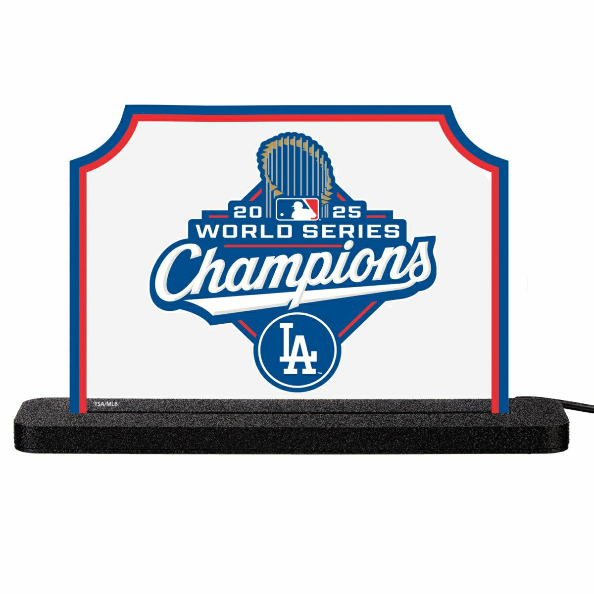Los Angeles Dodgers, World Series 2025, Rectangle Desklite LED Decor - MLB Home