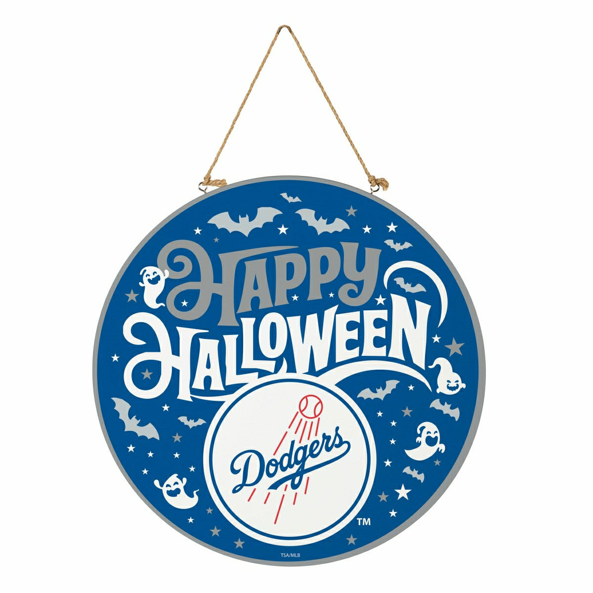 Los Angeles Dodgers Halloween Round Door Décor with Hanging Rope, 18x1 - MLB Home