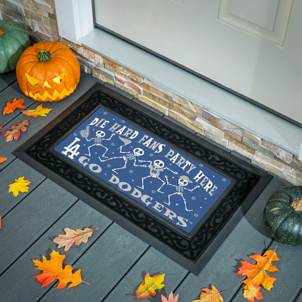 Los Angeles Dodgers Flocked Coir Halloween Sassafras Switch Mat, 22"x1 - MLB