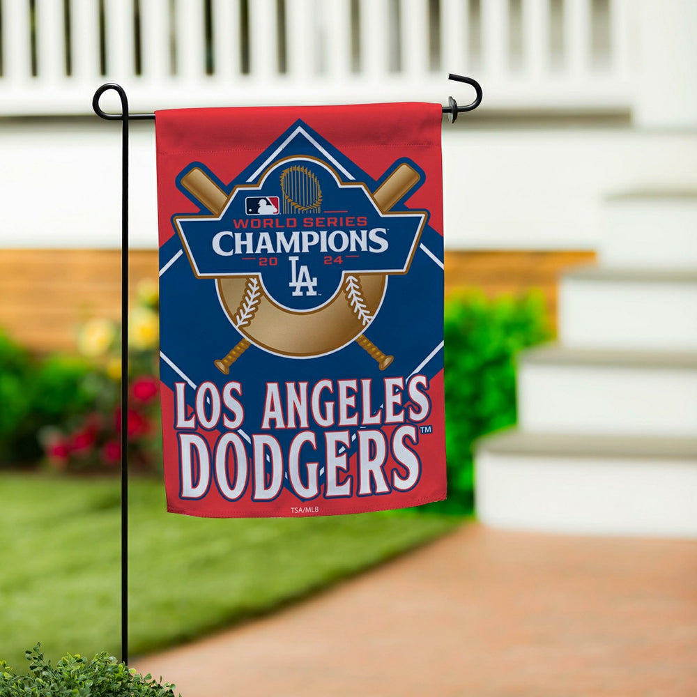 Los Angeles Dodgers Suede 2024 World Series Champions House Flag - MLB Home