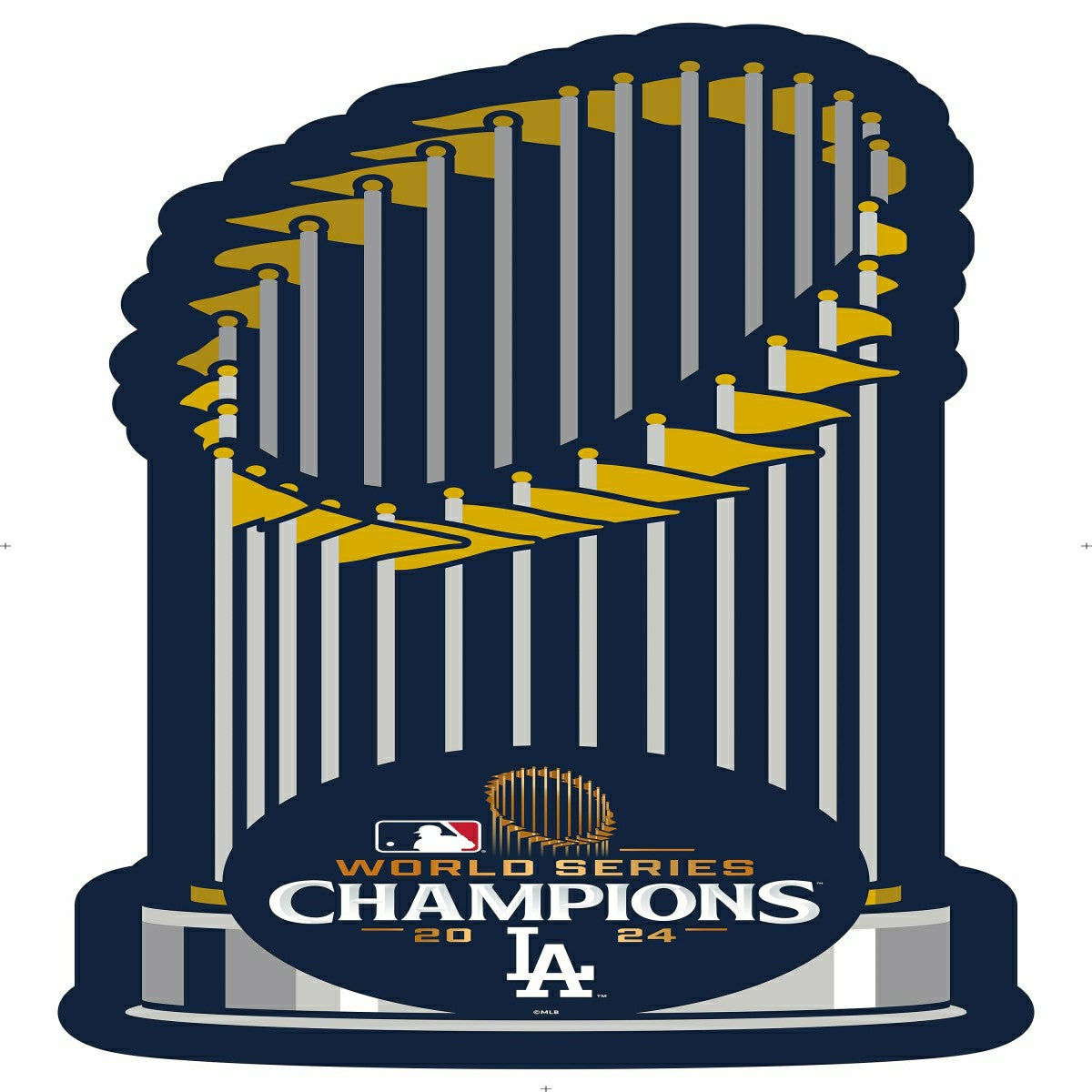Los Angeles Dodgers LED Wall Decor, Edgelite, WS24 Champions, Trophy S - MLB