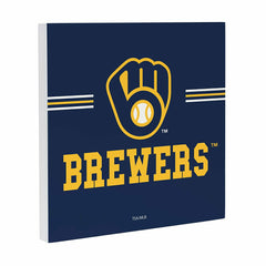 Milwaukee Brewers Wood Wall Sign, 12x12 - MLB Home