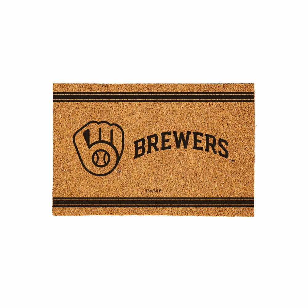 Milwaukee Brewers Large One Color Coir Mat, 36"x24" - MLB
