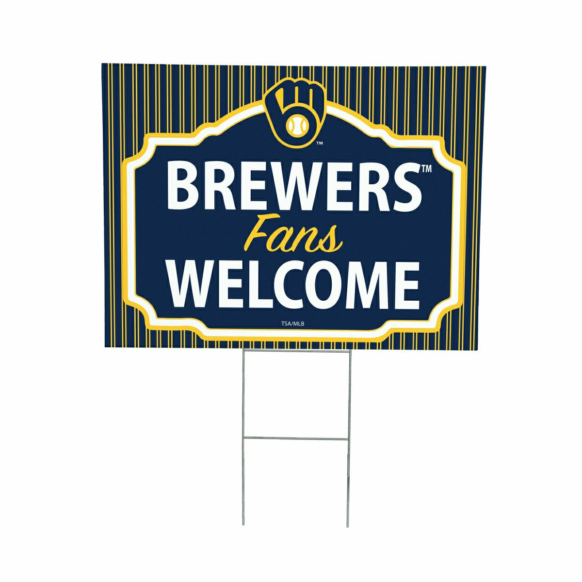 Milwaukee Brewers Coroplast Yard Sign, "Fans Welcome" - MLB Home