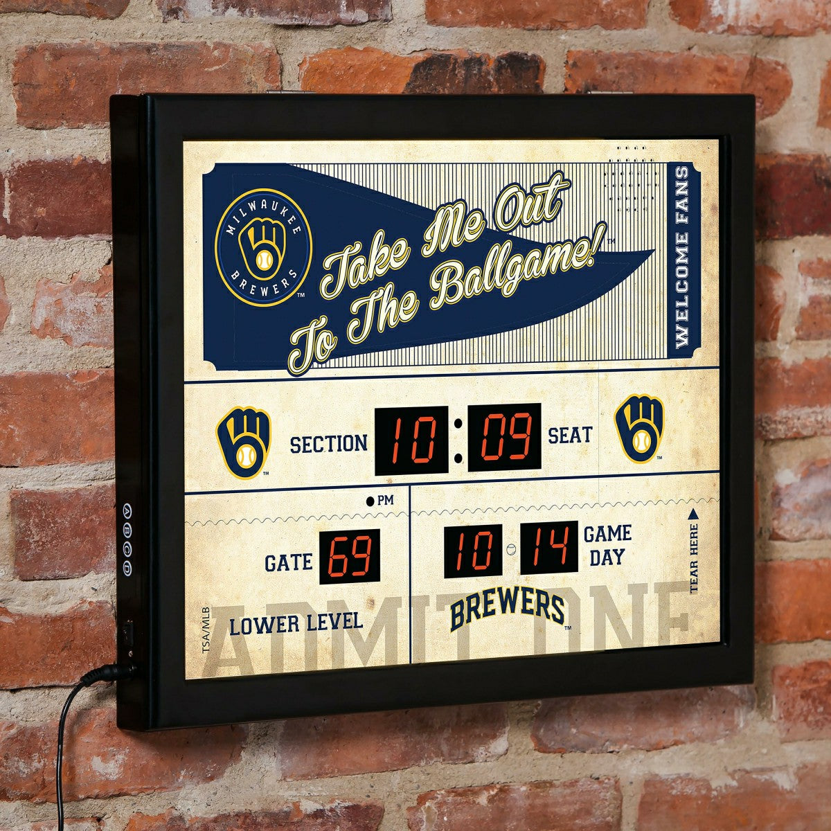 Scoreboard Wall Clock, Milwaukee Brewers - MLB Home