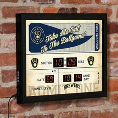 Scoreboard Wall Clock, Milwaukee Brewers - MLB Home