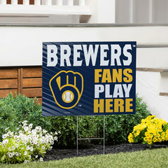 Milwaukee Brewers Coroplast Yard Sign "Fans Play Here" - MLB Home