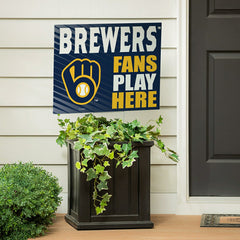 Milwaukee Brewers Coroplast Yard Sign "Fans Play Here" - MLB Home