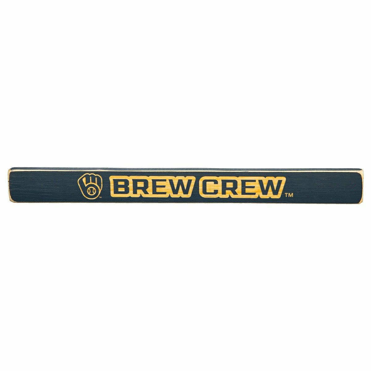 Milwaukee Brewers Engraved Wood Sign, 1.5" x 18" - MLB Home