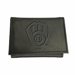 Milwaukee Brewers Tri-Fold Wallet Black - MLB Home