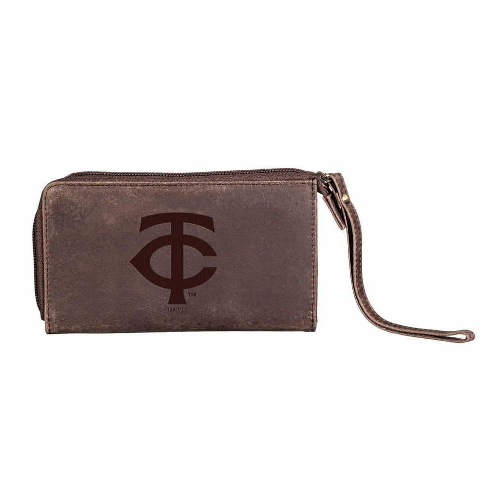 Minnesota Twins Wristlet Wallet Brown - MLB Home