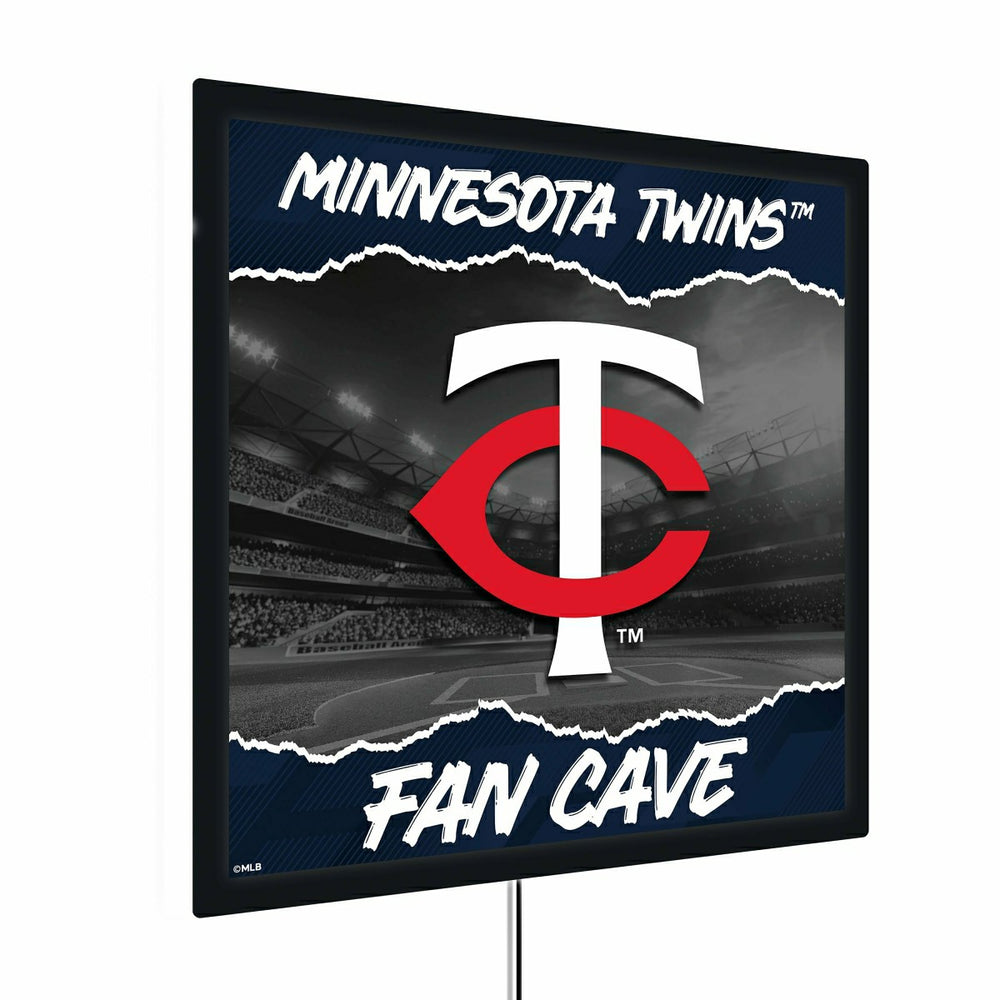 Minnesota Twins 23"H x 23"L LED Wall Decor, Edgelite, Square - MLB Home