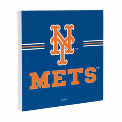 New York Mets Wood Wall Sign, 12x12 - MLB Home