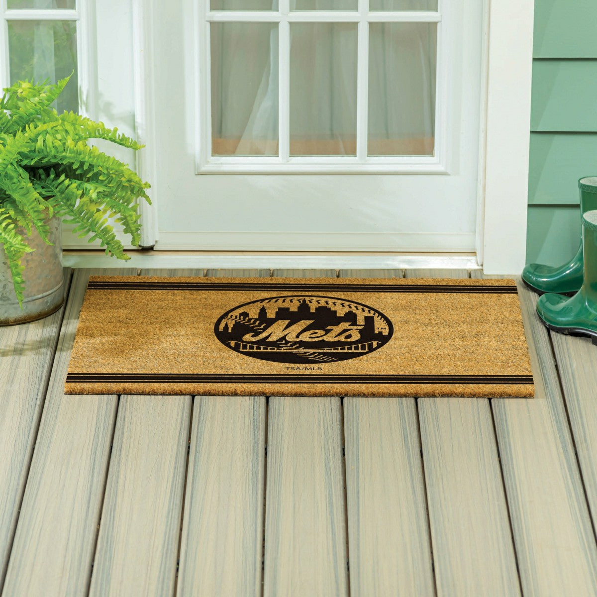 New York Mets Large One Color Coir Mat, 36"x24" - MLB