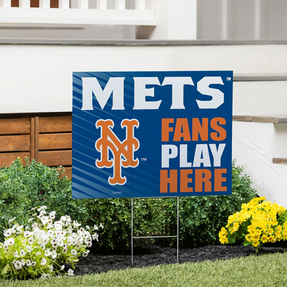 New York Mets Coroplast Yard Sign "Fans Play Here" - MLB Home