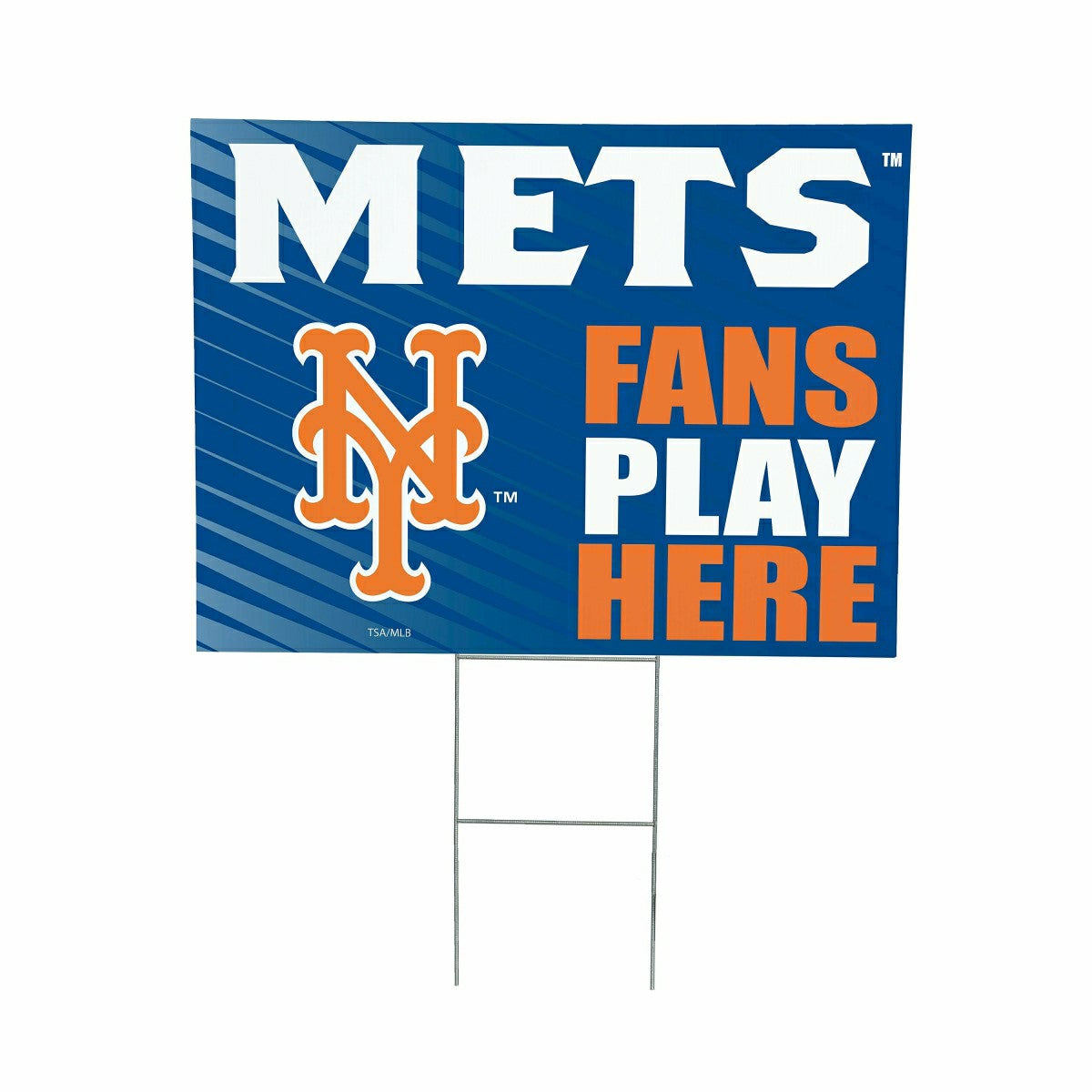 New York Mets Coroplast Yard Sign "Fans Play Here" - MLB Home