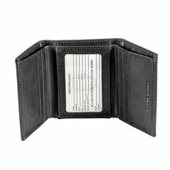 New York Yankees Black Tri-Fold Embroidered Wallet w/ RFID Blocking - MLB Home