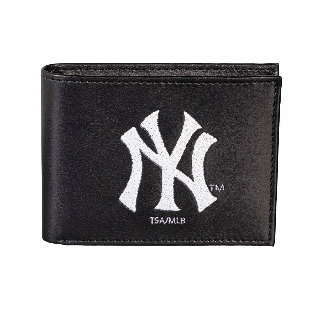 New York Yankees Black Bi-Fold Embroidered Wallet w/ RFID Blocking - MLB Home