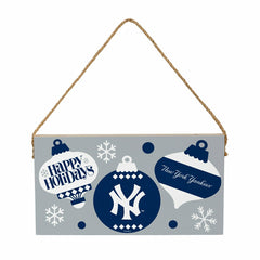New York Yankees Holiday Wood Wall Sign, 6x11 - MLB Home