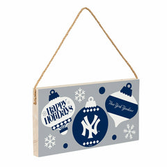 New York Yankees Holiday Wood Wall Sign, 6x11 - MLB Home