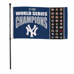 New York Yankees Single Sided Flag w/ 2 Grommets, 3'x5' Multi Win Flag - MLB Home