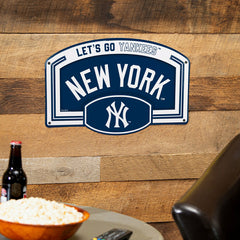 New York Yankees USA Embossed Steel Wall Sign, 11" x 17" - MLB Home