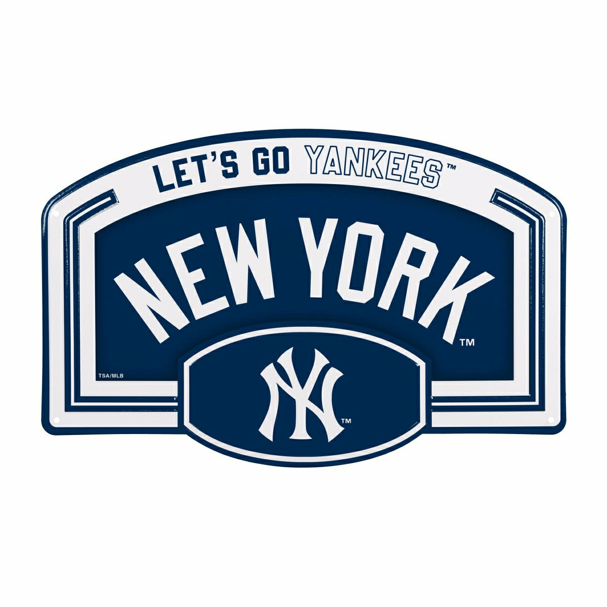 New York Yankees USA Embossed Steel Wall Sign, 11" x 17" - MLB Home
