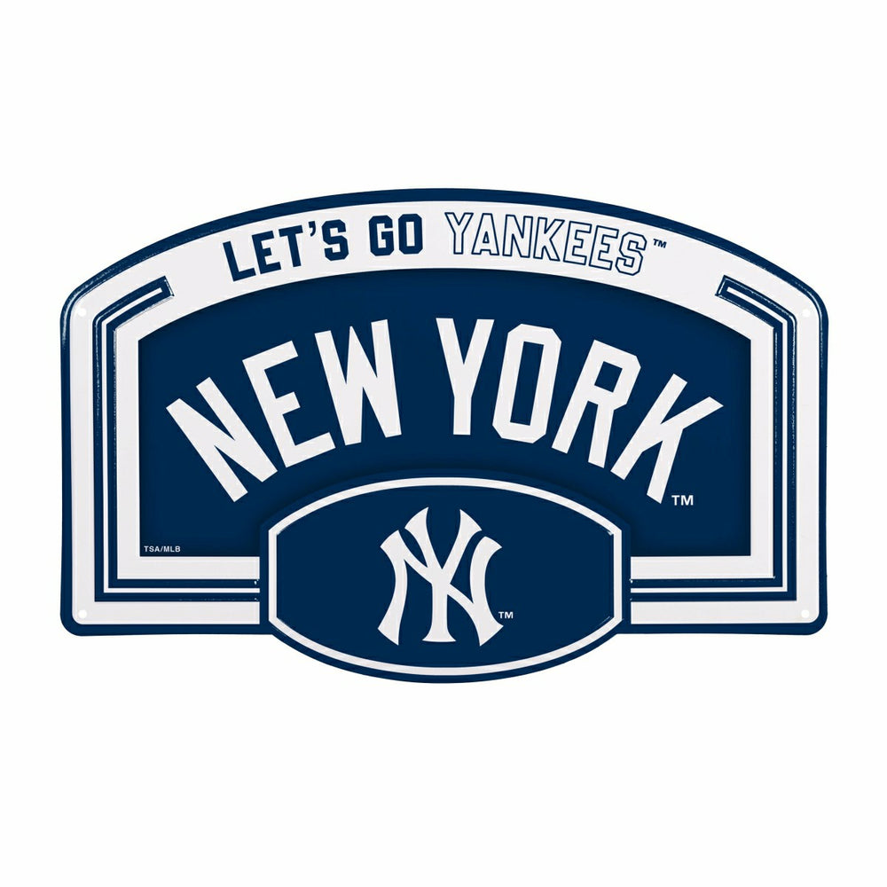 New York Yankees USA Embossed Steel Wall Sign, 11" x 17" - MLB Home