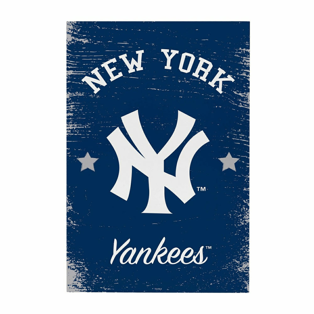 New York Yankees Wood Wall Sign, 16x24 - MLB Home