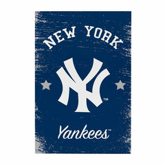 New York Yankees Wood Wall Sign, 16x24 - MLB Home