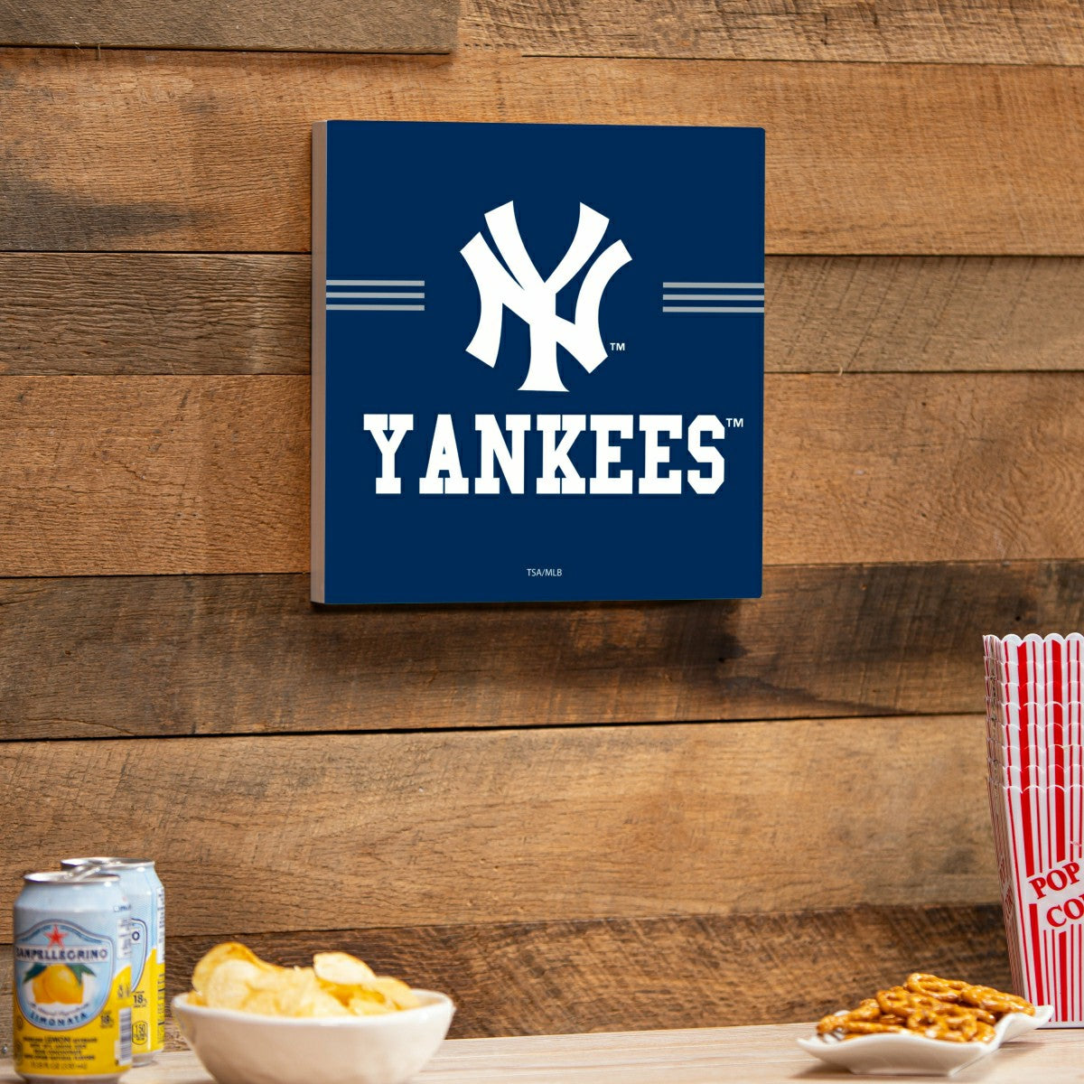 New York Yankees Wood Wall Sign, 12x12 - MLB Home