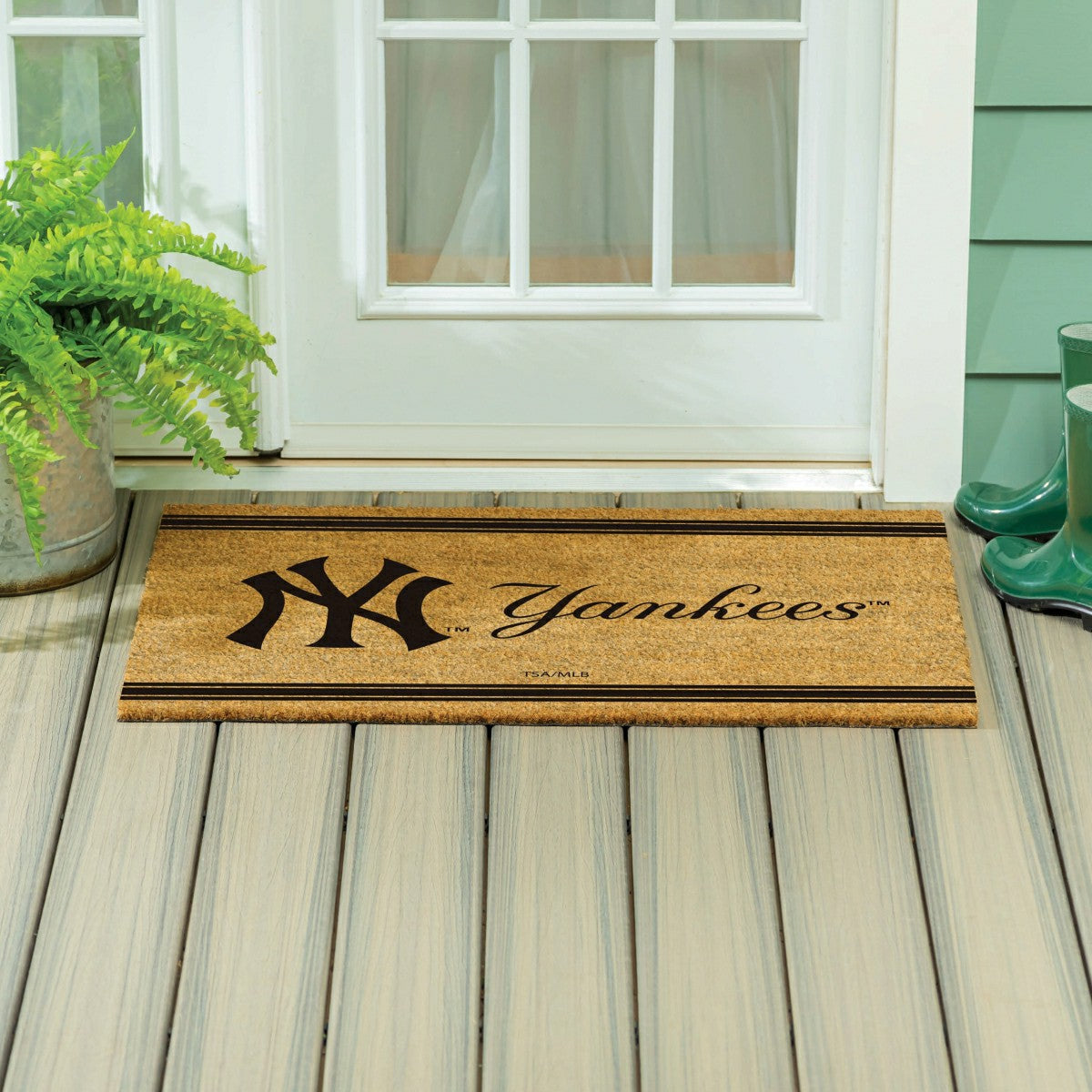 NY Yankees Large One Color Coir Mat, 36"x24" - MLB
