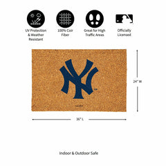 NY Yankees Large Full Color Coir Mat, 36"x24" - MLB