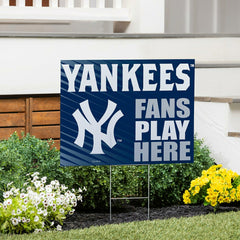 New York Yankees Coroplast Yard Sign "Fans Play Here" - MLB Home