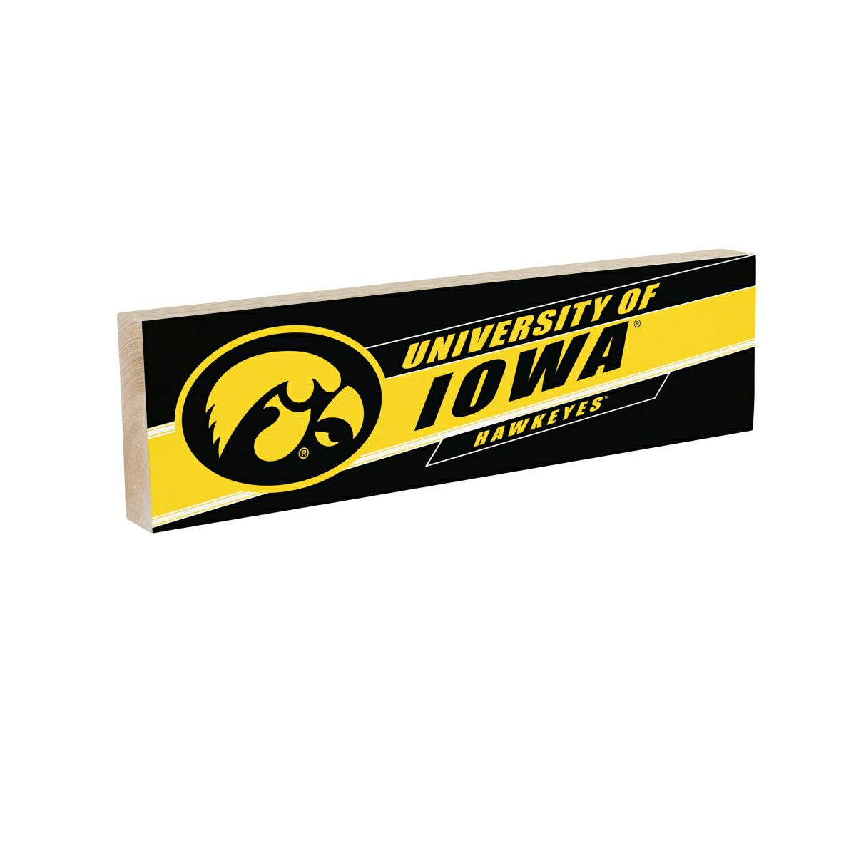 University of Iowa Mantle Sign, Down Home Fans, 5x18 - Sale Collegiate Home
