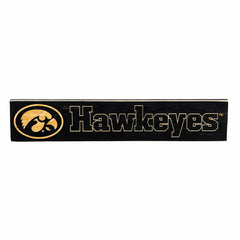 University of Iowa Engraved Wood Sign, 3.5" x 18" - Sale Collegiate Home
