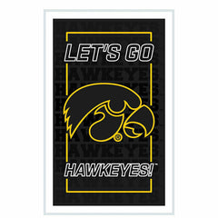 University of Iowa College Rectangle Neolite LED Decor - Sale Collegiate Home