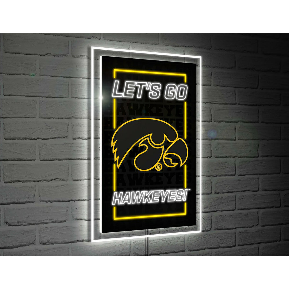University of Iowa College Rectangle Neolite LED Decor - Sale Collegiate Home
