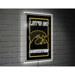 University of Iowa College Rectangle Neolite LED Decor - Sale Collegiate Home