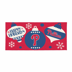 Philadelphia Phillies Holiday Flocked Coir Sassafras Switch Mat, 22"x1 - MLB