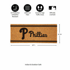 Philadelphia Phillies Extra Large One Color Coir Mat, 60"x24" - MLB