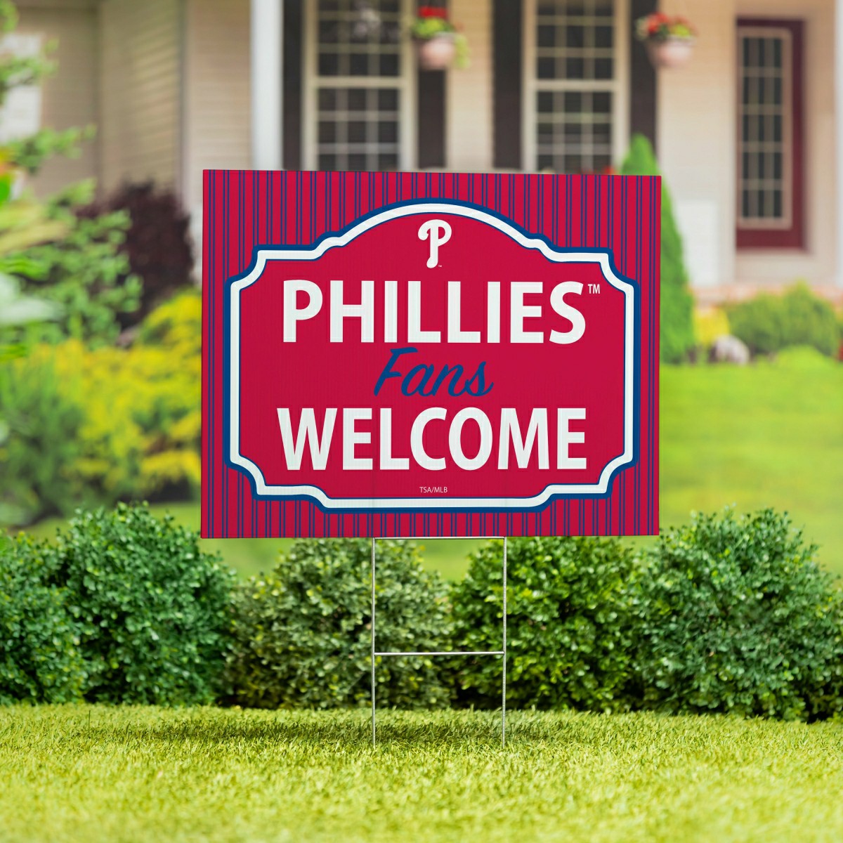 Philadelphia Phillies Coroplast Yard Sign, "Fans Welcome" - MLB Home