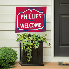 Philadelphia Phillies Coroplast Yard Sign, "Fans Welcome" - MLB Home